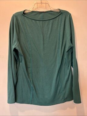 Staccato Long Sleeve Ribbed Top - Teal
